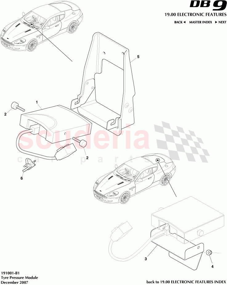 Tyre Pressure Module of Aston Martin Aston Martin DB9 (2004-2012)