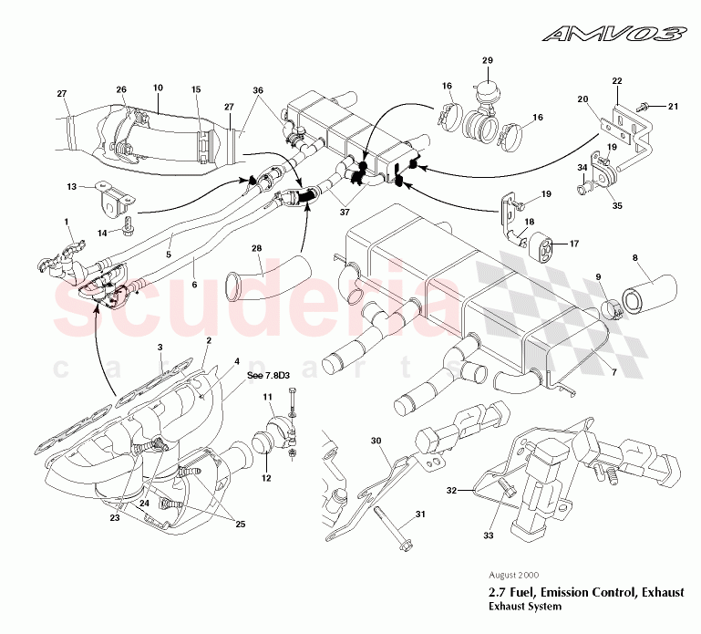 Exhaust System of Aston Martin Aston Martin Vanquish (2001-2007)