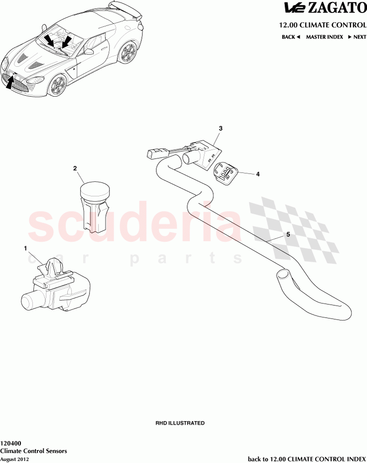 Climate Control Sensors of Aston Martin Aston Martin V12 Zagato