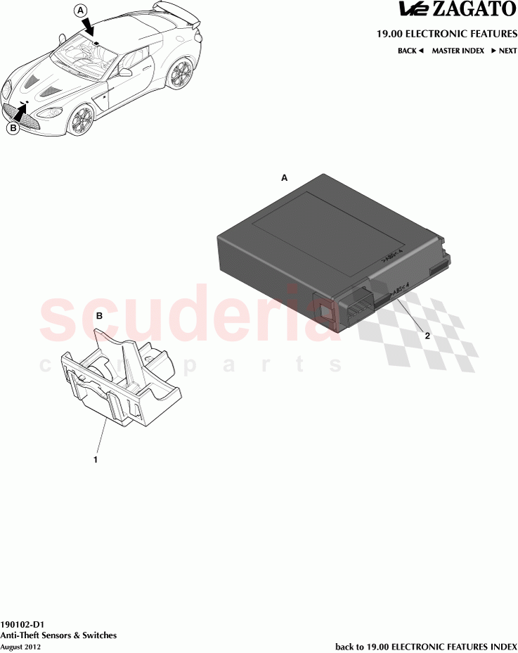 Anti-Theft Sensors & Switches of Aston Martin Aston Martin V12 Zagato