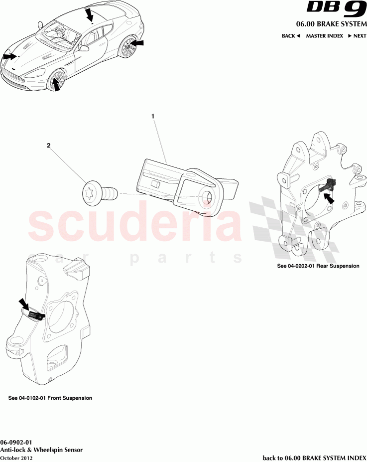 Anti-lock & Wheelspin Sensor of Aston Martin Aston Martin DB9 (2013-2016)