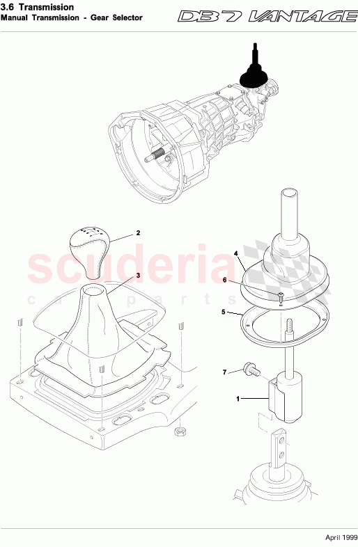 Manual - Gear Selector Assembly of Aston Martin Aston Martin DB7 Vantage