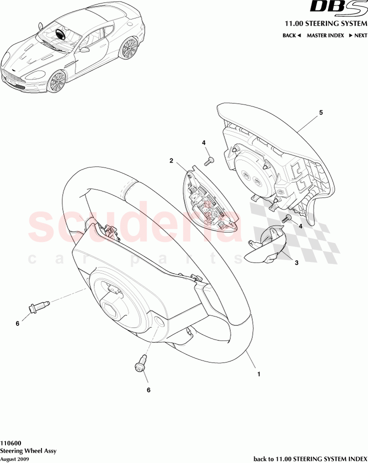 Steering Wheel Assembly of Aston Martin Aston Martin DBS V12