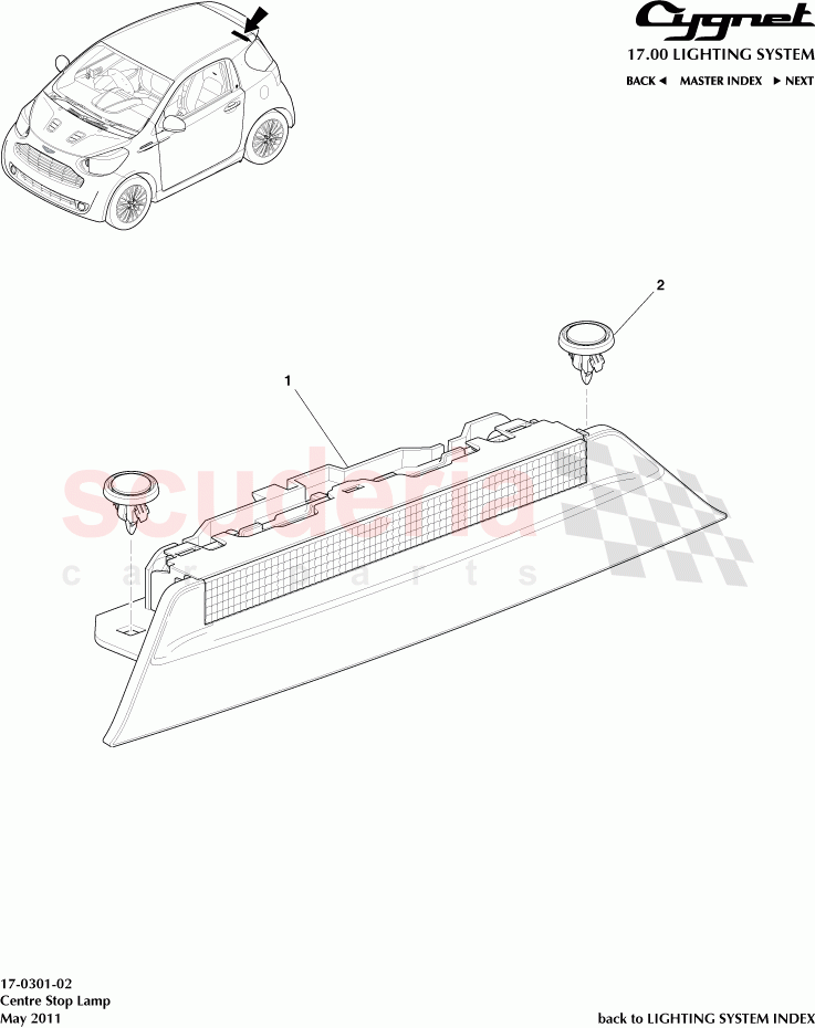 Centre Stop Lamp of Aston Martin Aston Martin Cygnet