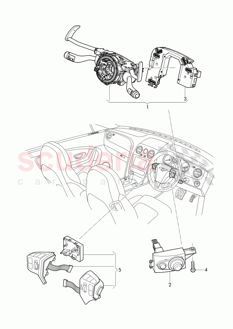 switch, steering wheel, steering column of Bentley Bentley Continental Supersports Convertible (2017+)