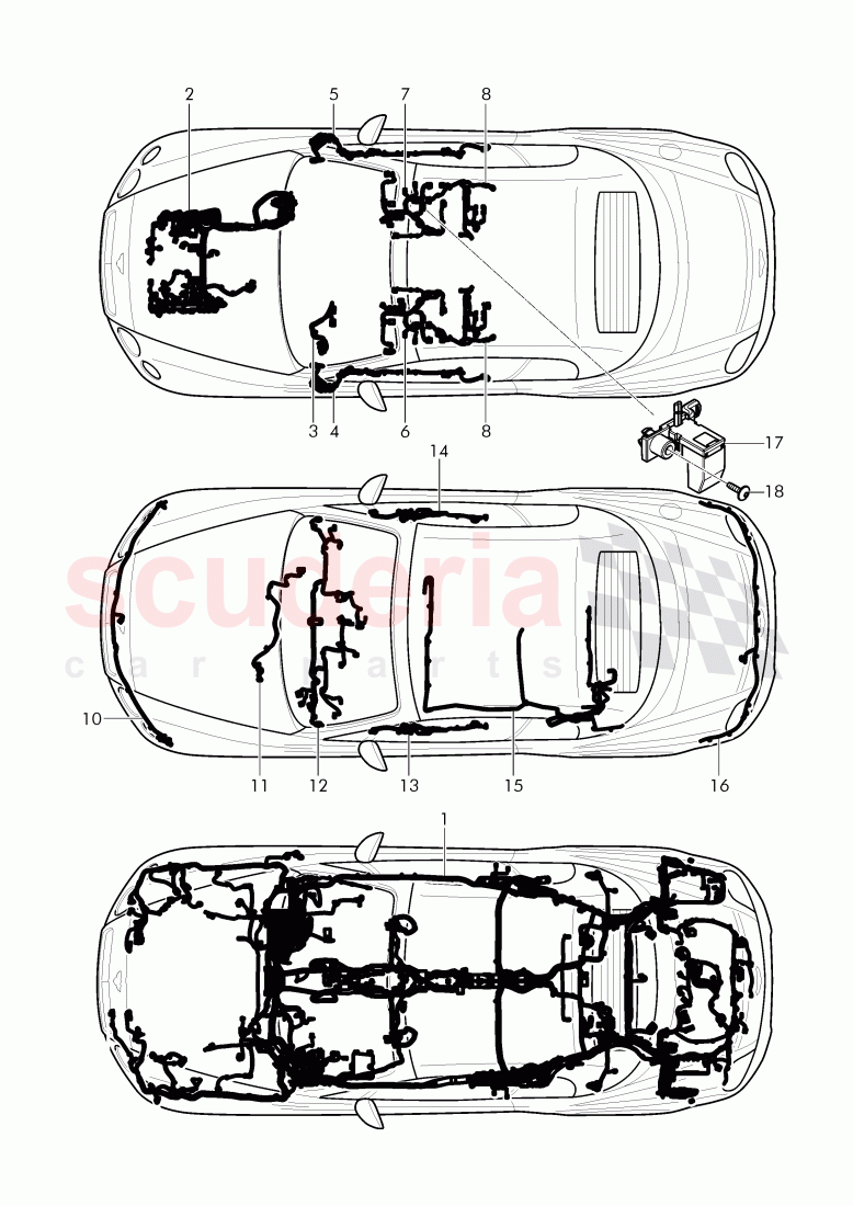 wiring harnesses, D - MJ 2016>> - MJ 2016 of Bentley Bentley Continental GTC (2011+)