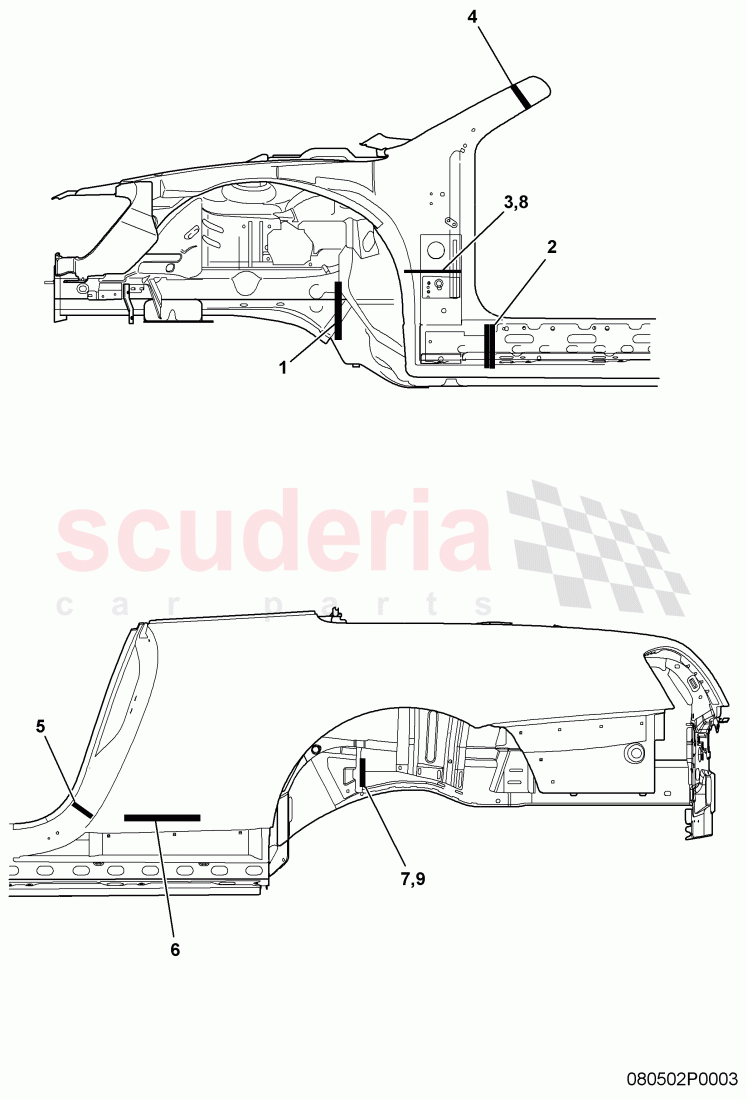 body shell of Bentley Bentley Continental GTC (2006-2010)