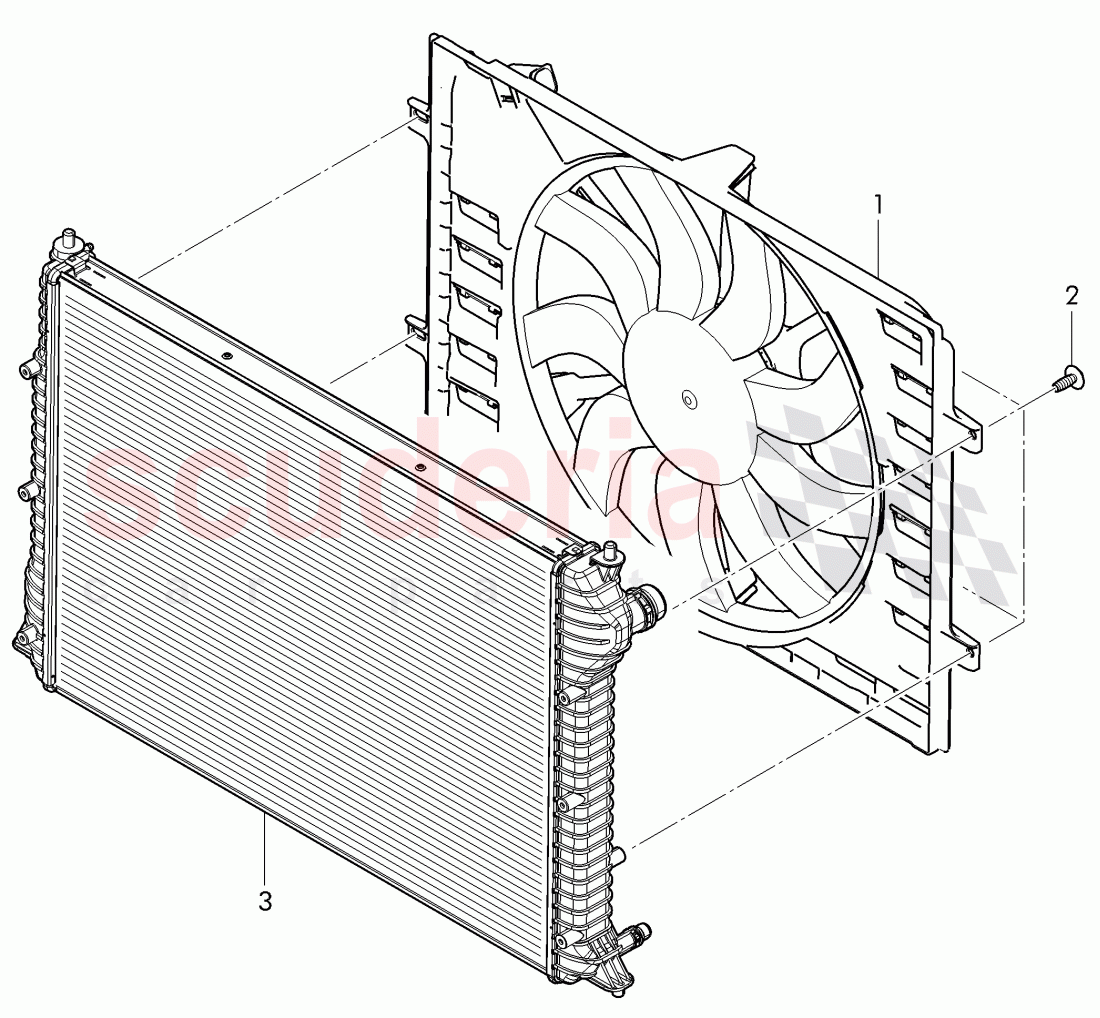 electric fan with fan cowl of Bentley Bentley Continental Flying Spur (2013+)