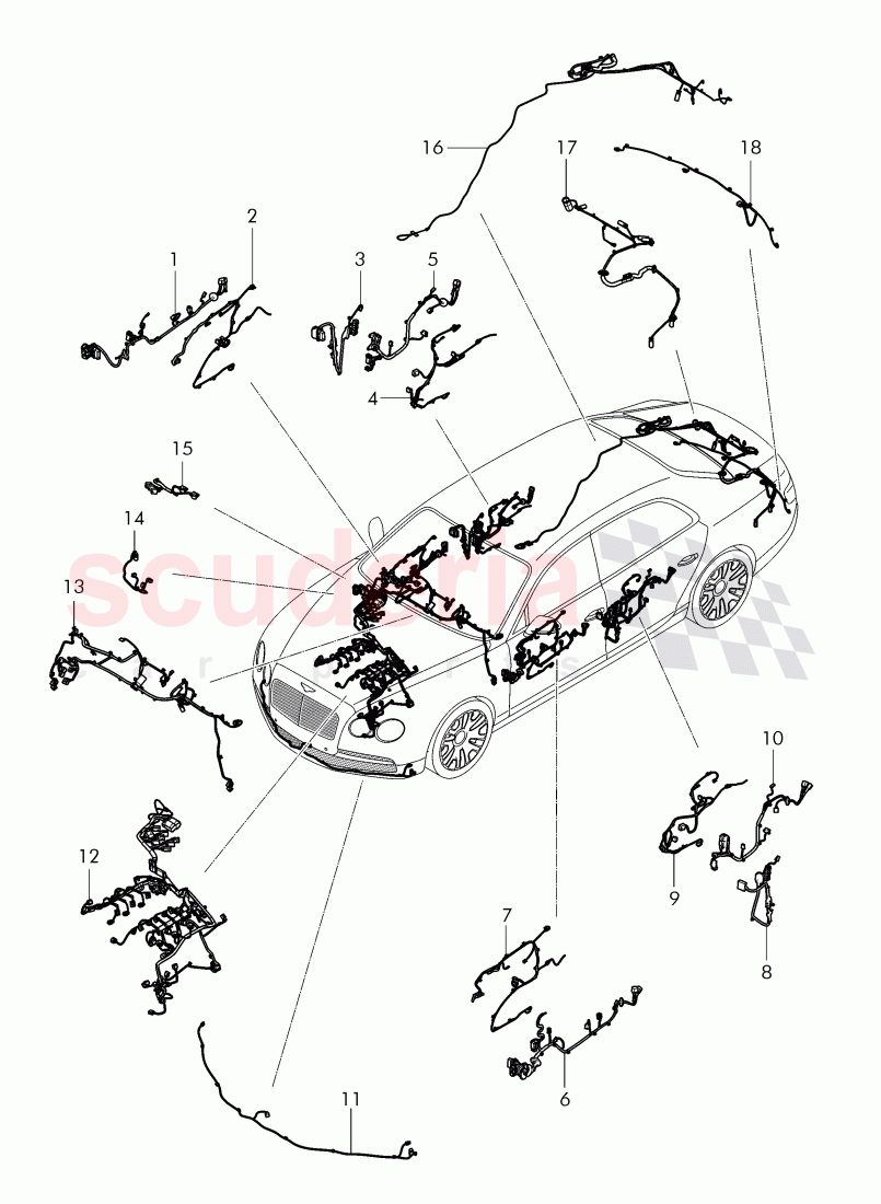 Additional Wiring Harnesses of Bentley Bentley Continental Flying Spur (2013+)