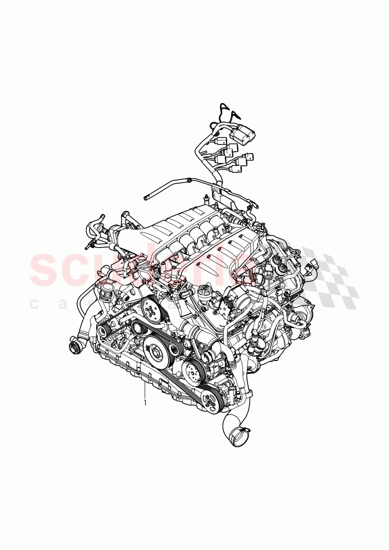 engine, complete, miscellaneousmaterial, Parts set for engine and gear lowering, mounting parts for engine and transmission, D - MJ 2016>> - MJ 2016 of Bentley Bentley Continental GT (2011-2018)