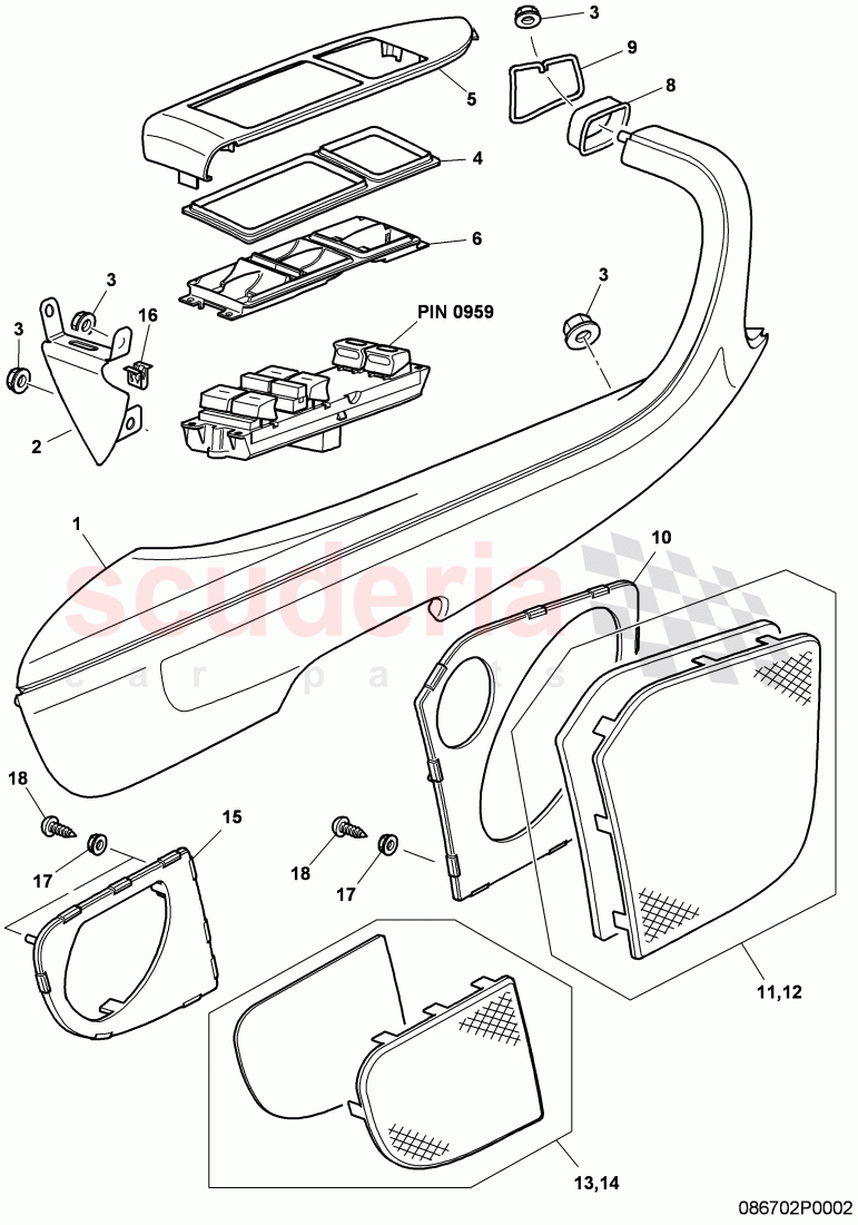 armrest for door trim panel, D >> - MJ 2008 of Bentley Bentley Continental GT (2003-2010)