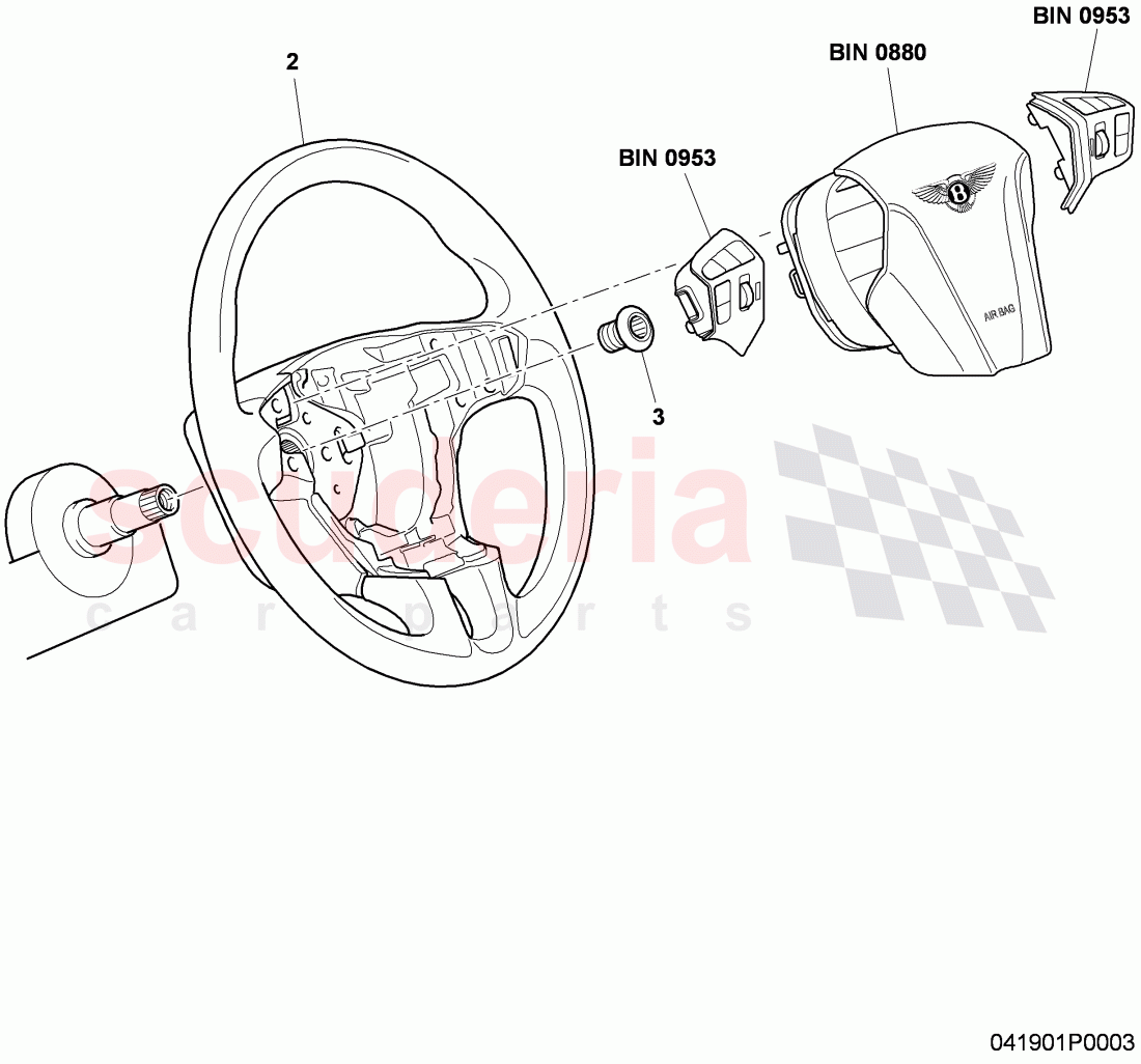 steering wheel of Bentley Bentley Continental Supersports (2009-2011)