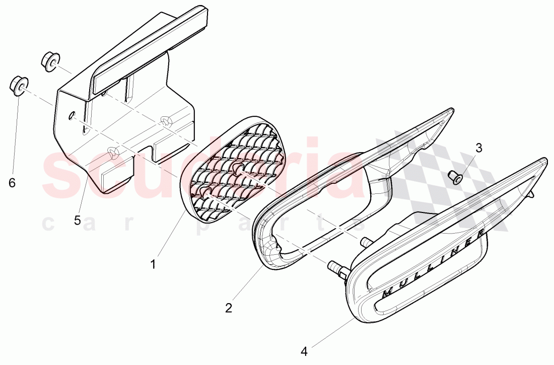 cooling air grill, D - MJ 2013>> - MJ 2016 of Bentley Bentley Mulsanne (2010+)