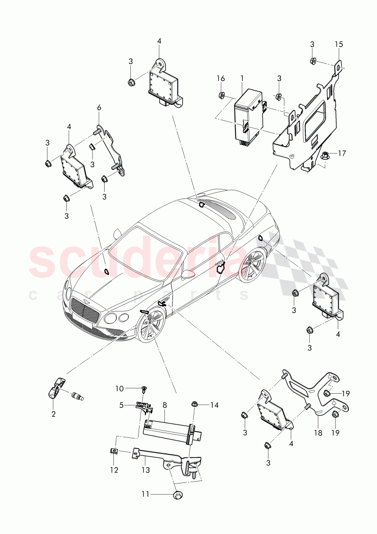 Tire pressure control system, F >> 3W-D-082 508, F >> ZA-D-082 508 of Bentley Bentley Continental GTC (2011+)