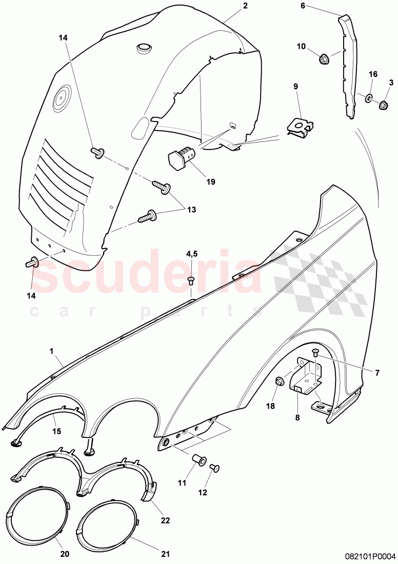 fender, F 3W-6-038 481>>, D >> - MJ 2007 of Bentley Bentley Continental GT (2003-2010)