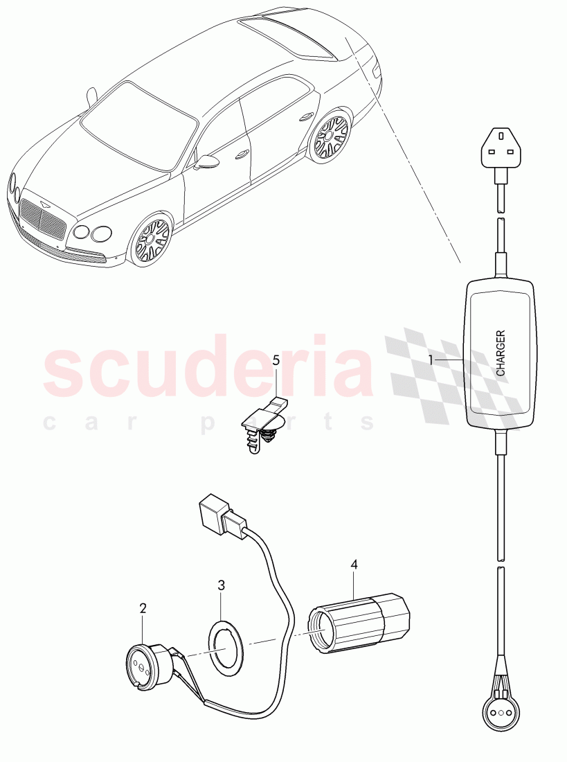 battery charger of Bentley Bentley Continental Flying Spur (2013+)