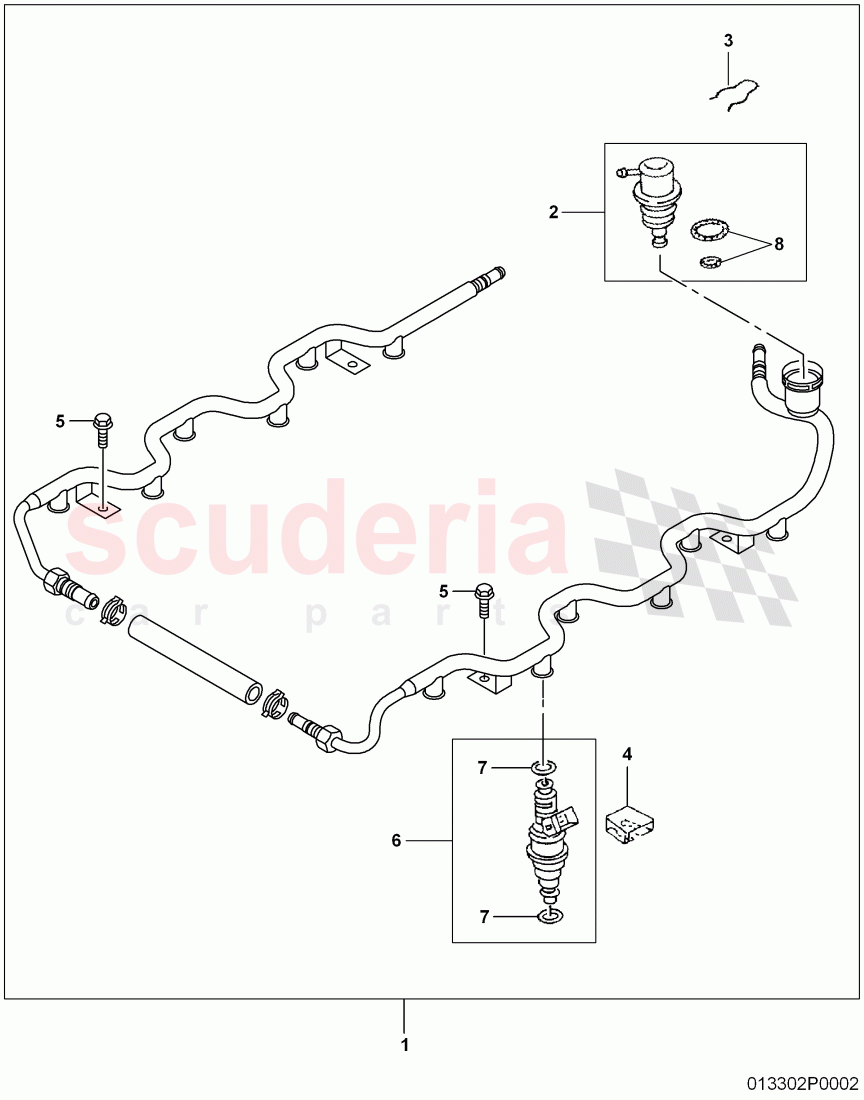 fuel rail, injector complete, D >> - MJ 2010 of Bentley Bentley Continental Supersports (2009-2011)