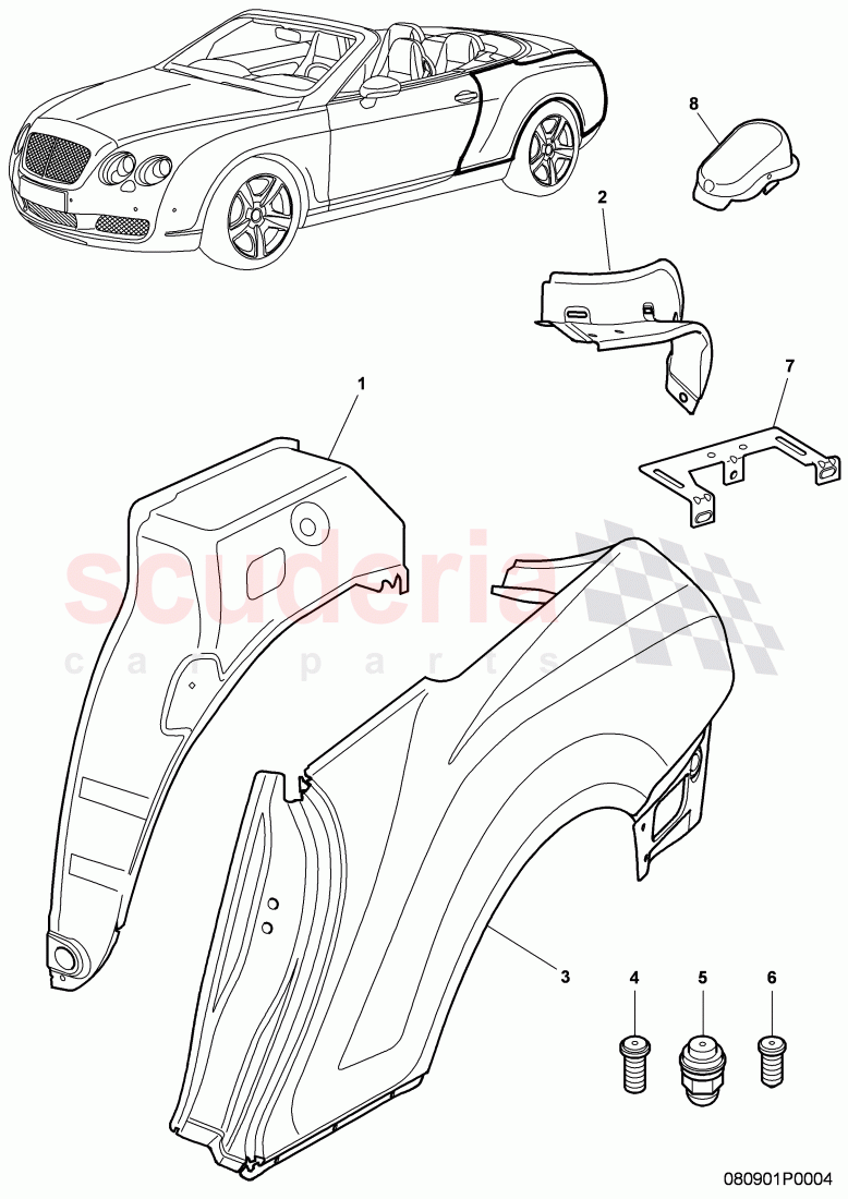 wheel housing of Bentley Bentley Continental GTC (2006-2010)