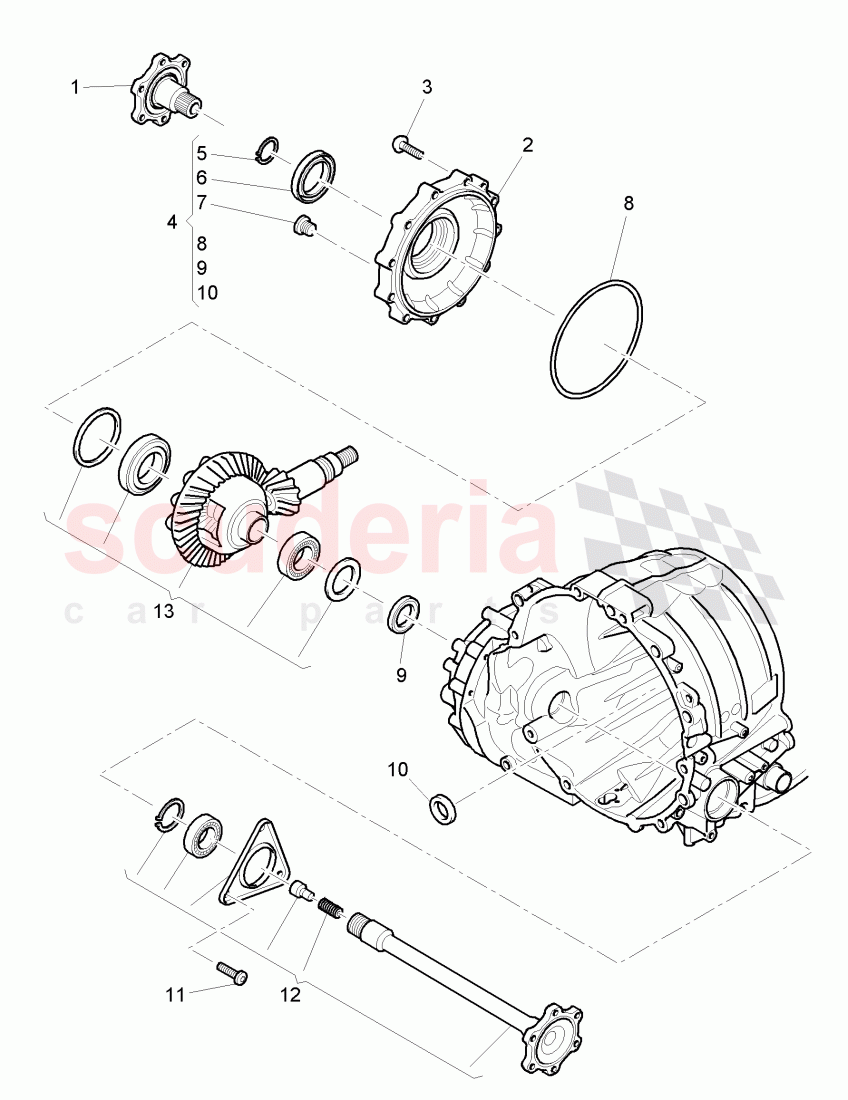 small parts kit, for front axle differential, for 6 speed automatic transm. of Bentley Bentley Continental GT (2011-2018)