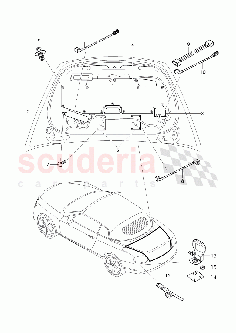 Aerial module, Infotainment system of Bentley Bentley Continental Supersports Convertible (2017+)