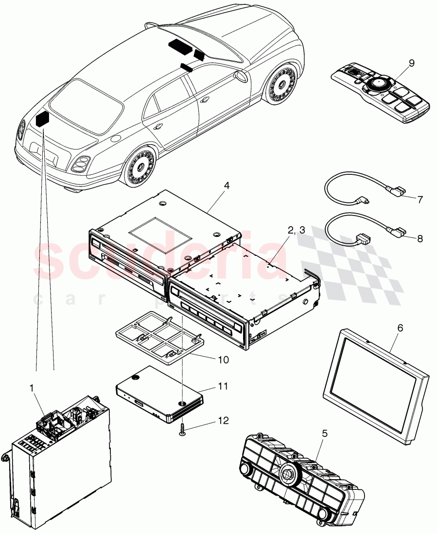 Control unit for infor-, mation electronics, D - MJ 2014>> - MJ 2016 of Bentley Bentley Mulsanne (2010+)