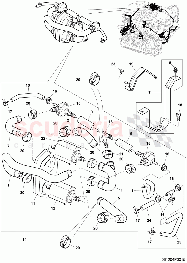 solenoid valve, vacuum hoses, (For turbocharger), F 3W-8-052 846>>, F ZA-A-062 461>> of Bentley Bentley Continental GT (2003-2010)