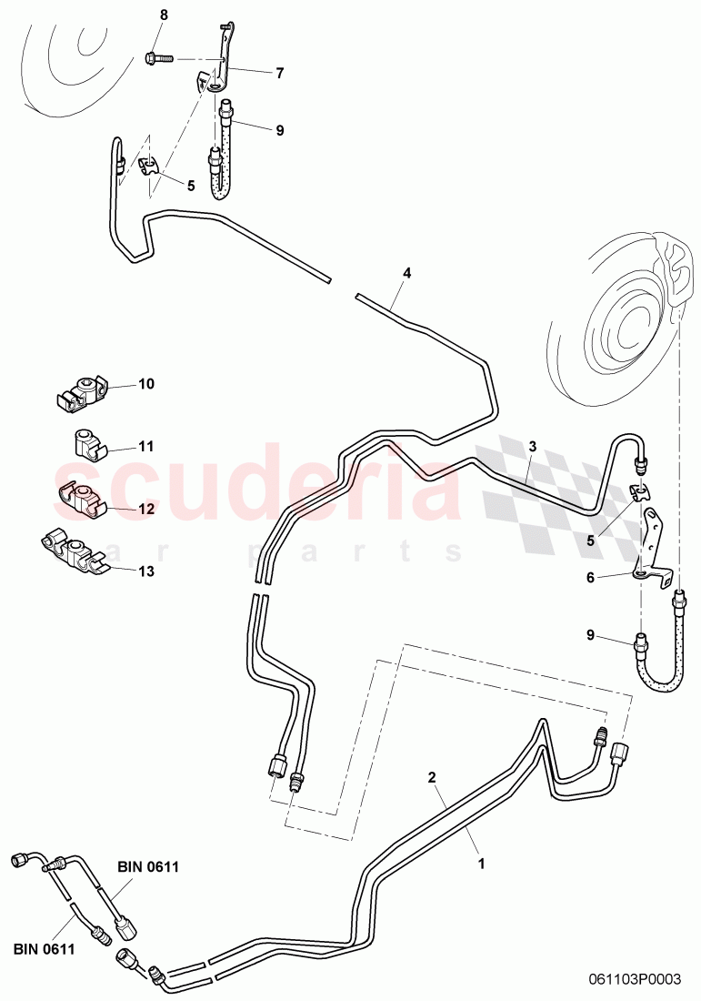 brake line of Bentley Bentley Continental Supersports (2009-2011)