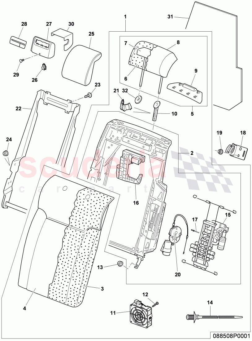 rear seat of Bentley Bentley Continental Flying Spur (2006-2012)