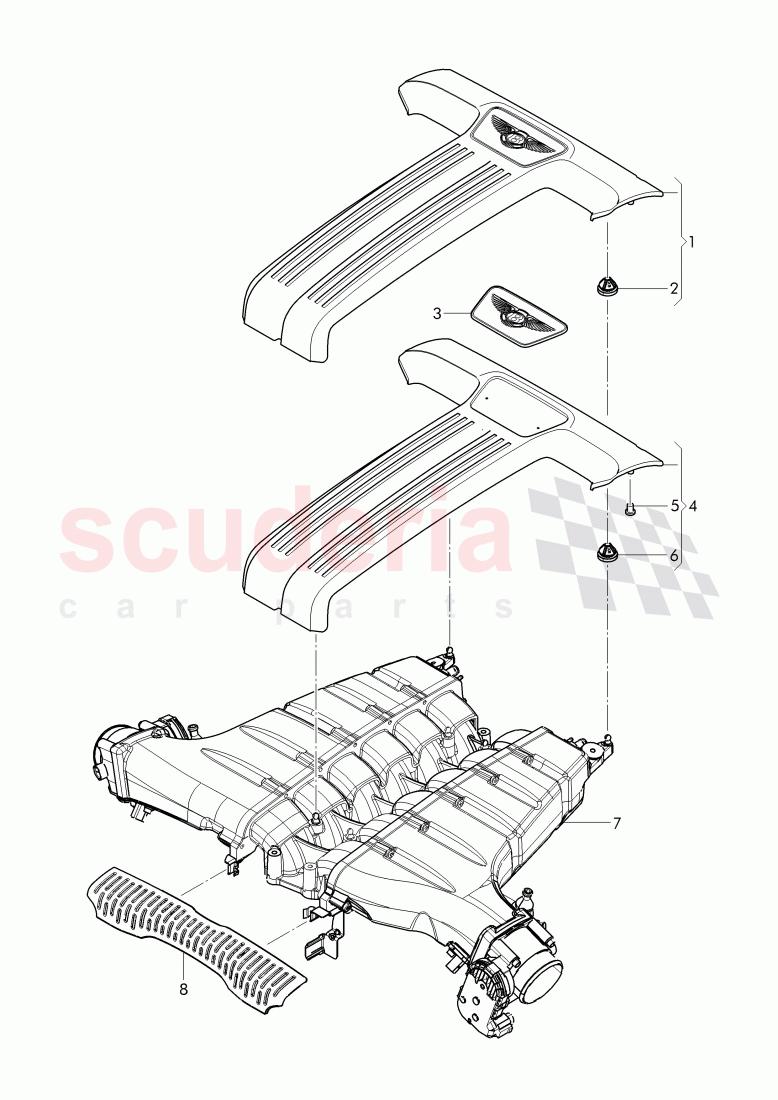 cover for engine compartment of Bentley Bentley Continental Supersports (2017+)