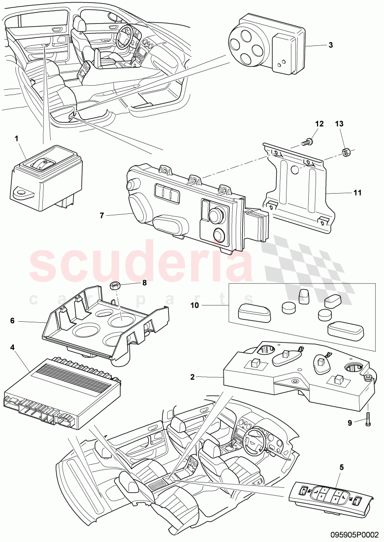 Seat and Backrest Adjustment, F 3W-9-057 480>> 3W-B-070 435 of Bentley Bentley Continental Flying Spur (2006-2012)