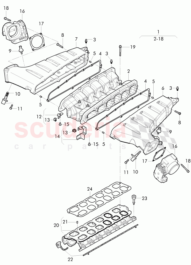 elbow, throttle valve, D >> - MJ 2015 of Bentley Bentley Continental Flying Spur (2013+)