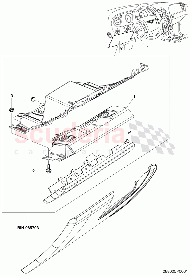 knee airbag unit of Bentley Bentley Continental GT (2003-2010)