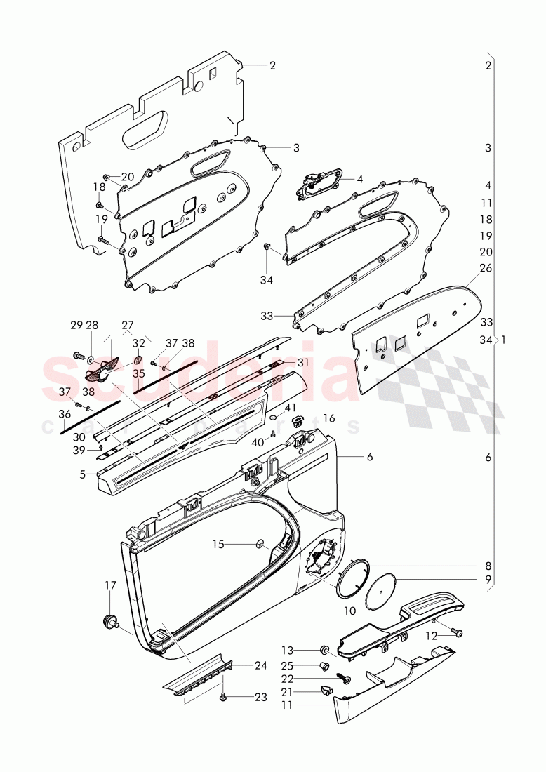 door trim panels, D - MJ 2017>> of Bentley Bentley Mulsanne (2010+)