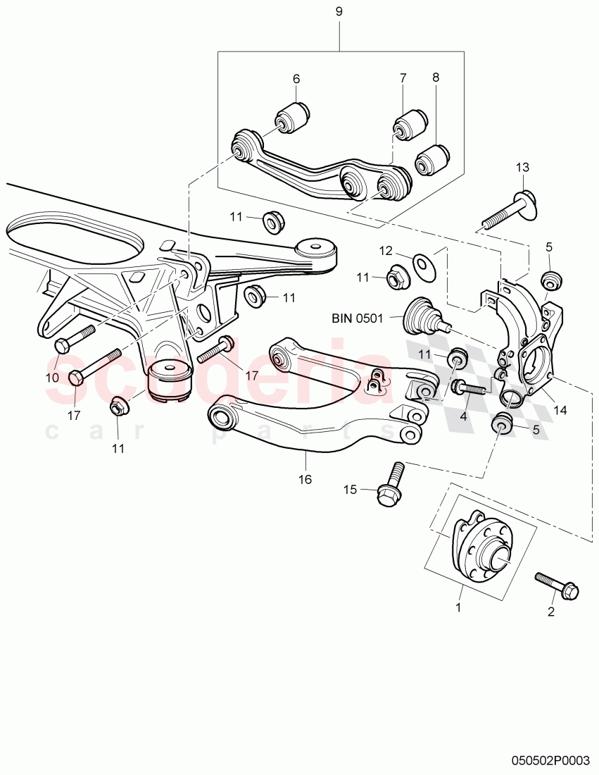 track control arm, F 3W-7-051 363>>, F ZA-A-062 566>> of Bentley Bentley Continental GT (2003-2010)