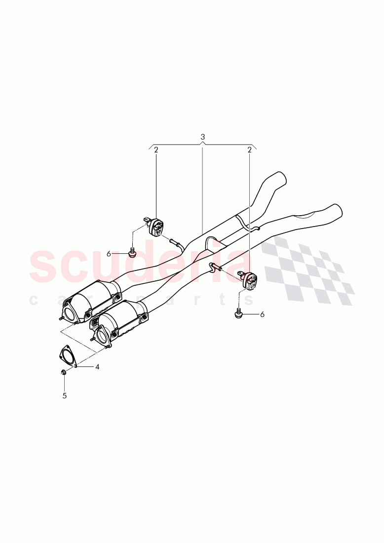 exhaust pipe, exhaust pipe with catalyst, D >> - MJ 2015 of Bentley Bentley Continental GT (2011-2018)