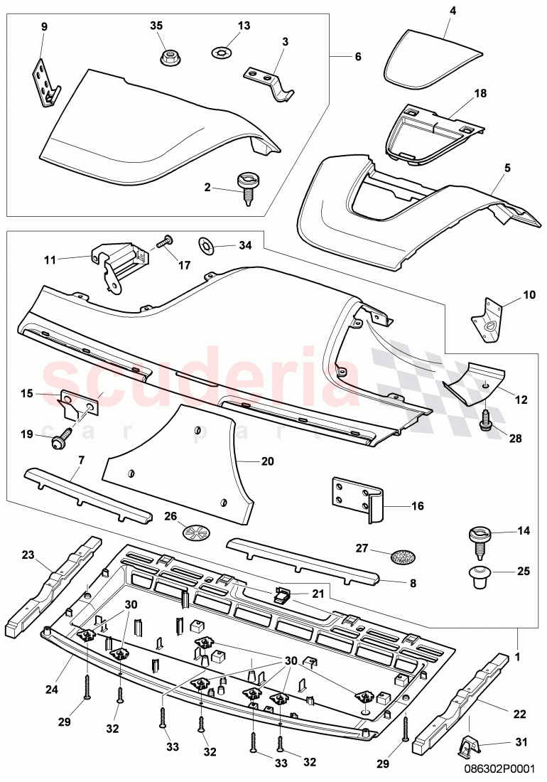 parcel shelf, rear of Bentley Bentley Continental GT (2003-2010)