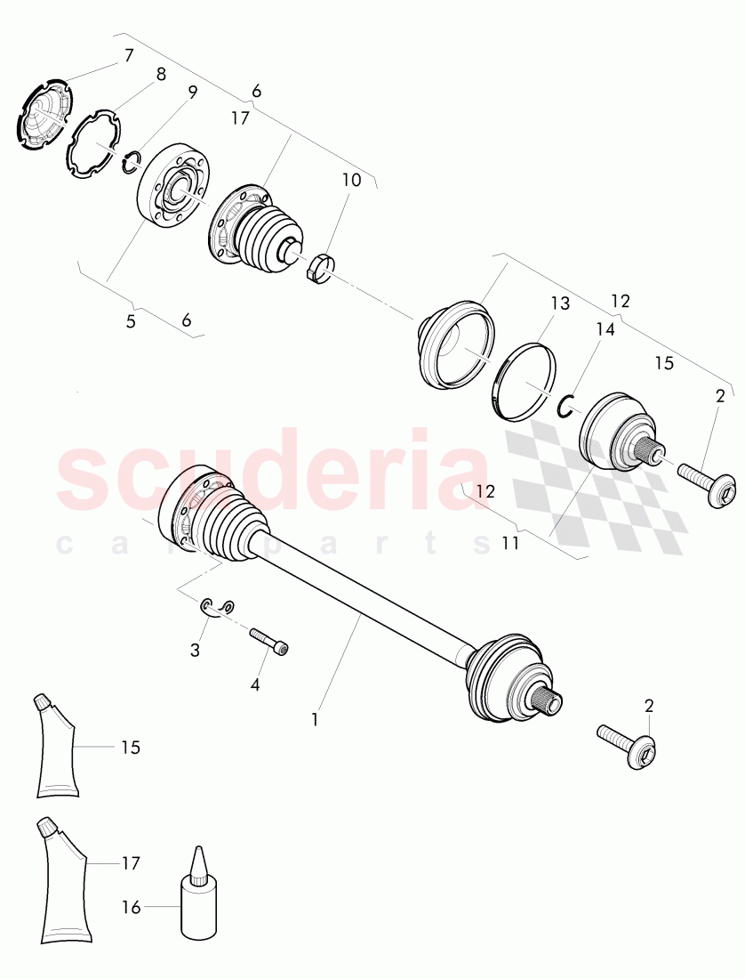 drive shaft of Bentley Bentley Continental Supersports Convertible (2017+)