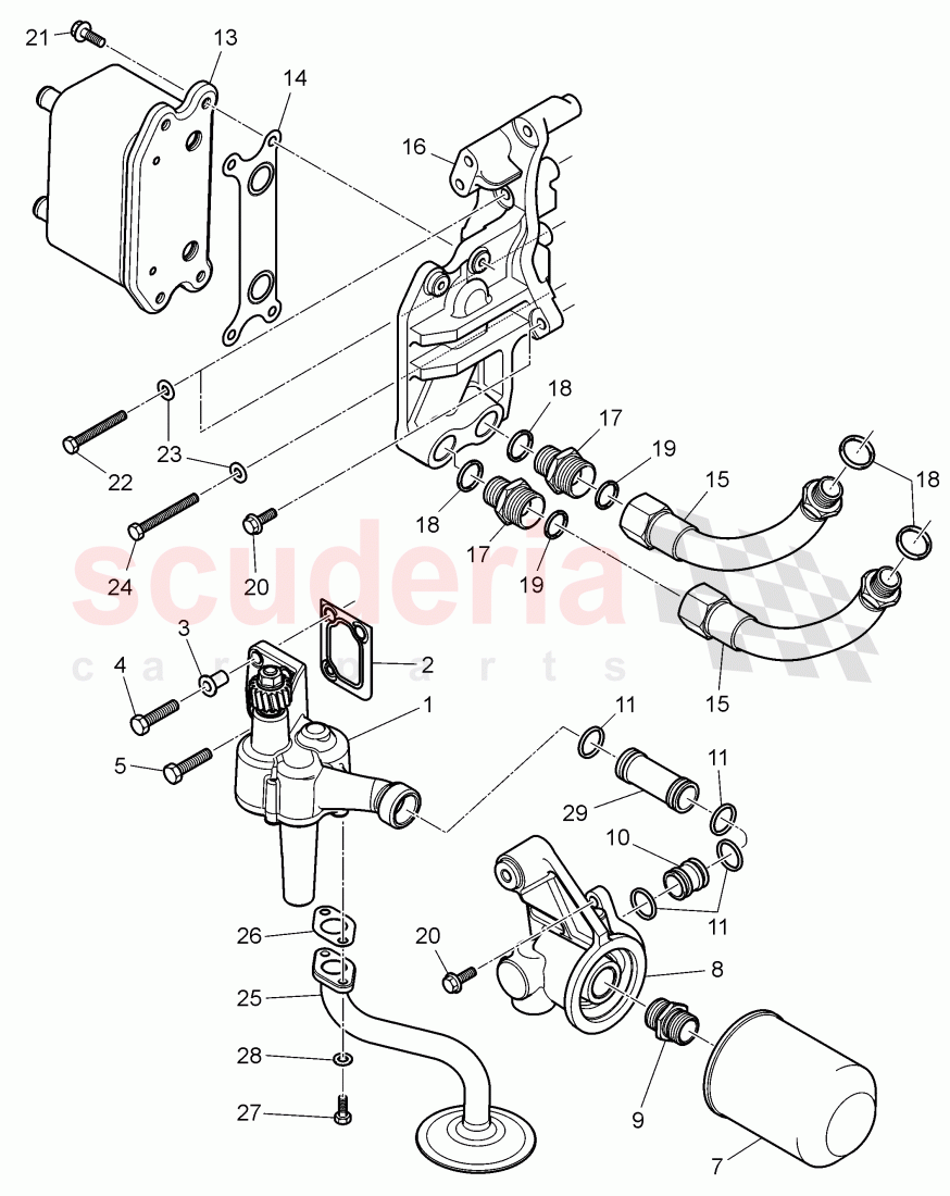 oil pump, oil filter, oil cooler, oil strainer of Bentley Bentley Mulsanne (2010+)