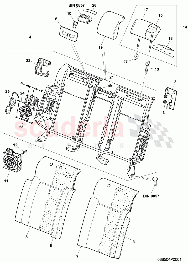 rear seat, F >> 3W-7-044 920 of Bentley Bentley Continental Flying Spur (2006-2012)