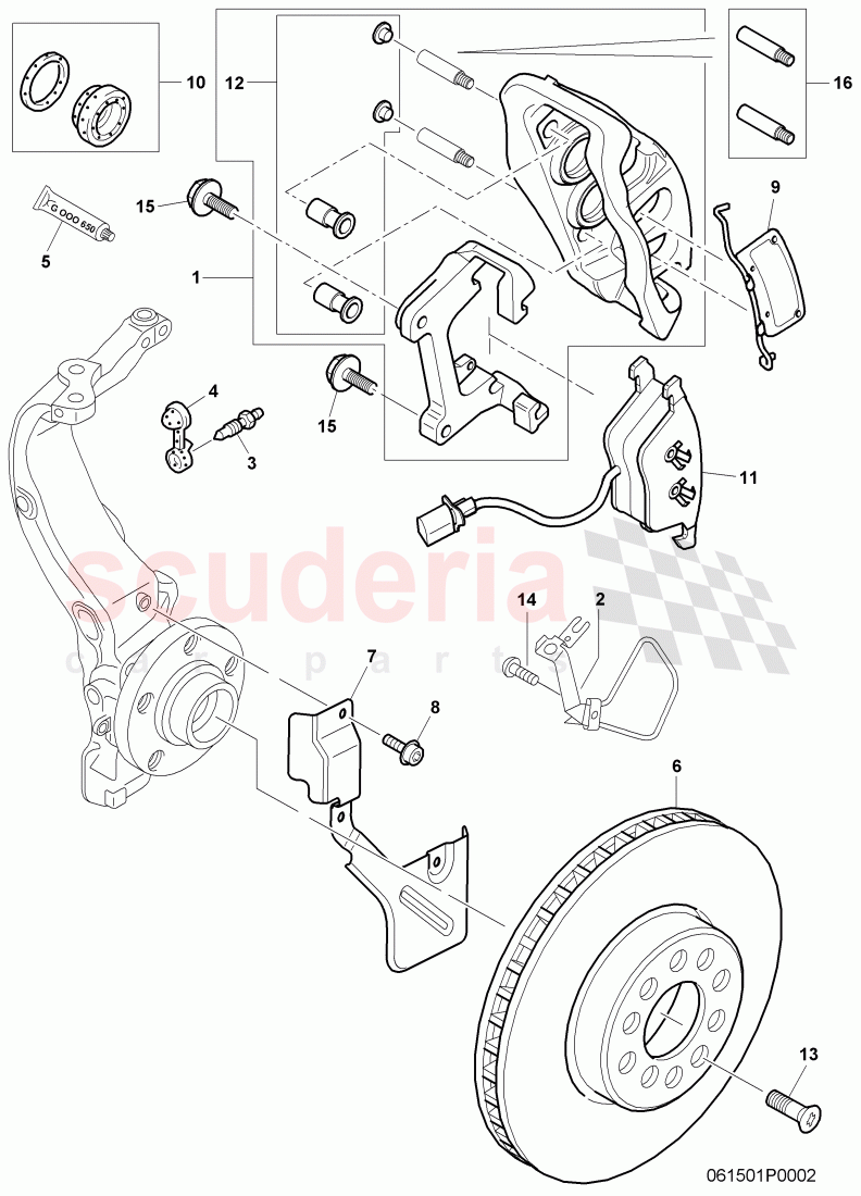 brake disc (ventilated) of Bentley Bentley Continental Flying Spur (2006-2012)