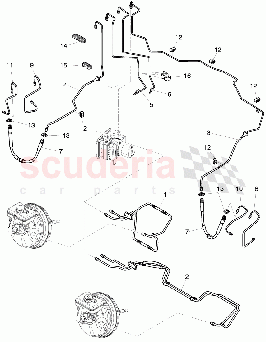 brake line, brake hose of Bentley Bentley Mulsanne (2010+)