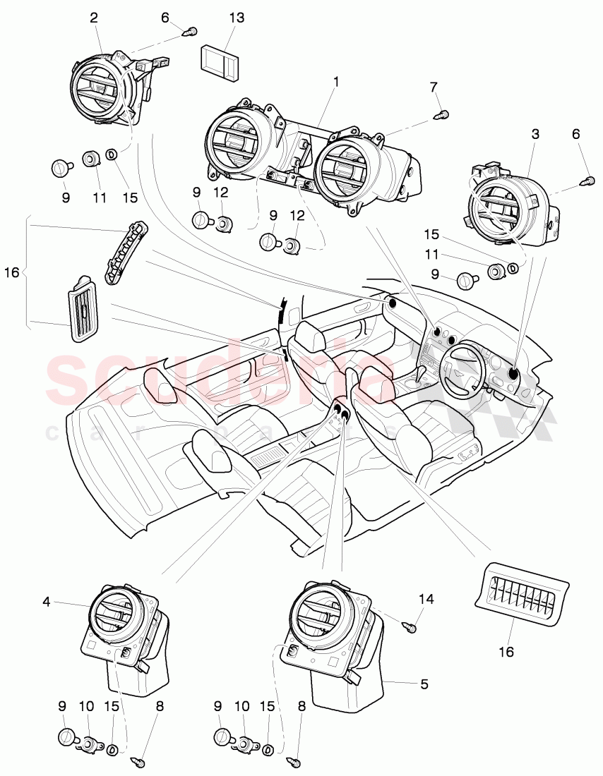 air vent of Bentley Bentley Continental Flying Spur (2006-2012)