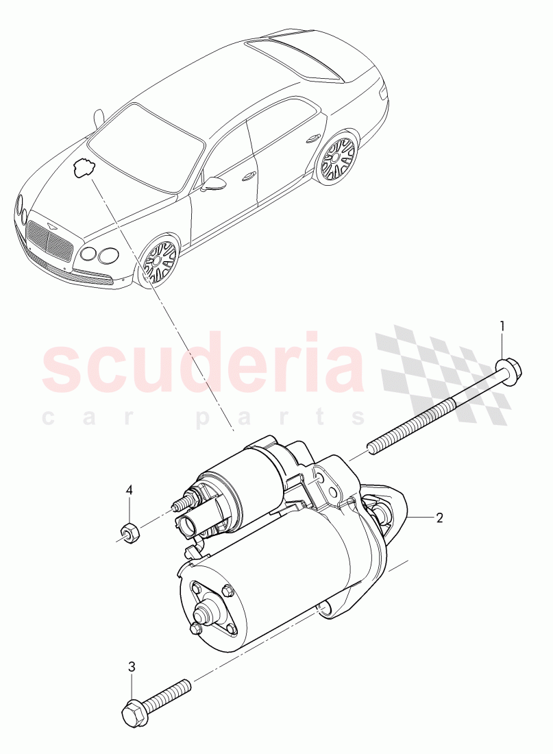 starter of Bentley Bentley Continental Flying Spur (2013+)