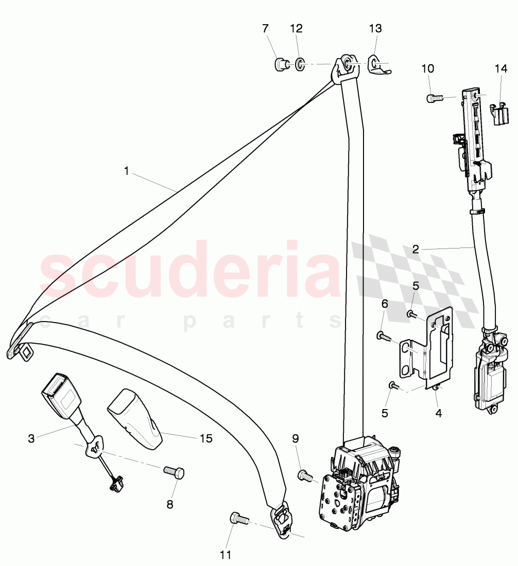 retaining strap, D - MJ 2016>> of Bentley Bentley Mulsanne (2010+)