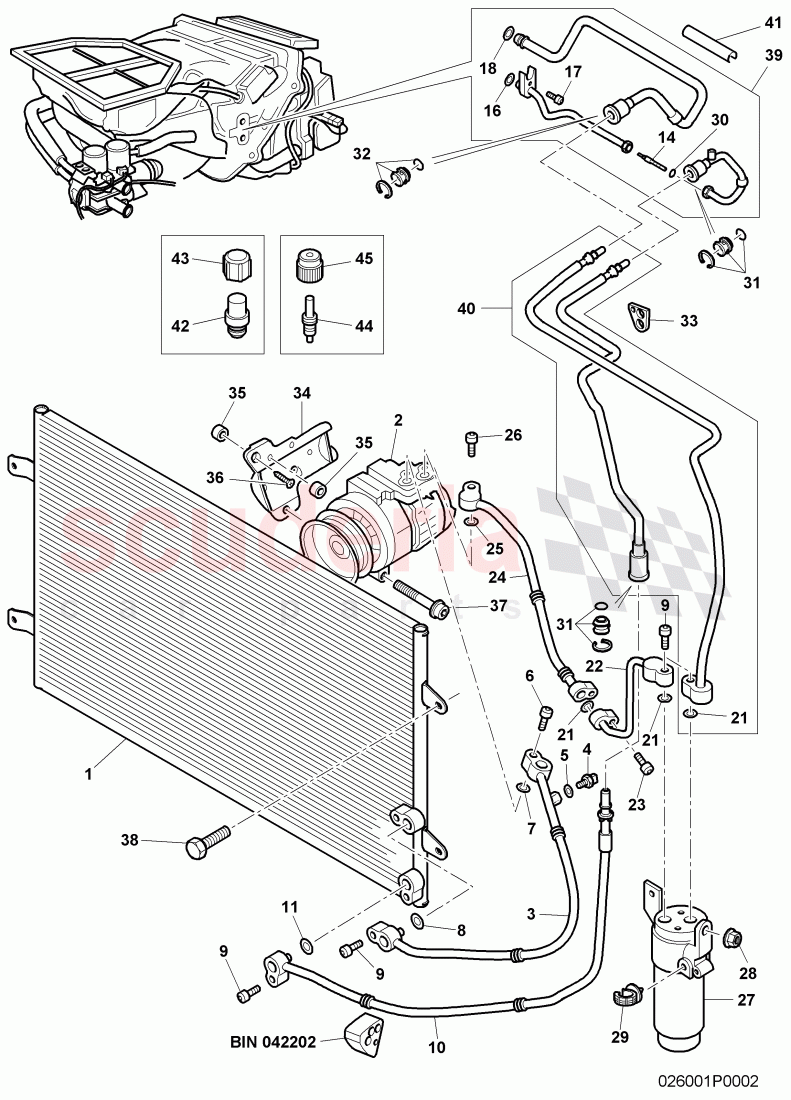 air conditioner compressor, air condtioner condenser, refrigerant circuit, Engine bay, D >> - MJ 2006 of Bentley Bentley Continental GT (2003-2010)