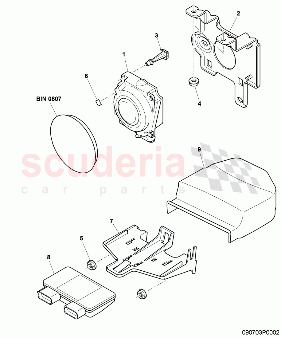 cruise control system, F 3W-9-061 821>>, F ZA-A-062 022>> of Bentley Bentley Continental GTC (2006-2010)