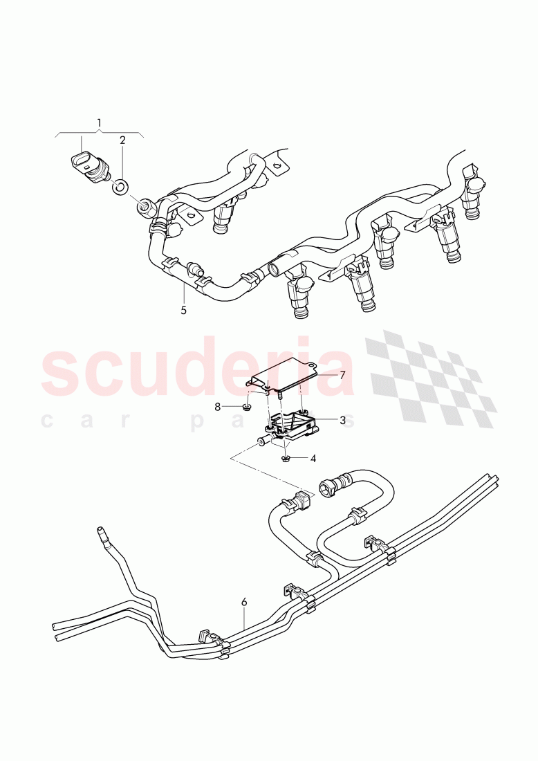 Sensor fuer Kraftstoffmischung, mit Halter, pressure sensor of Bentley Bentley Continental GTC (2011+)