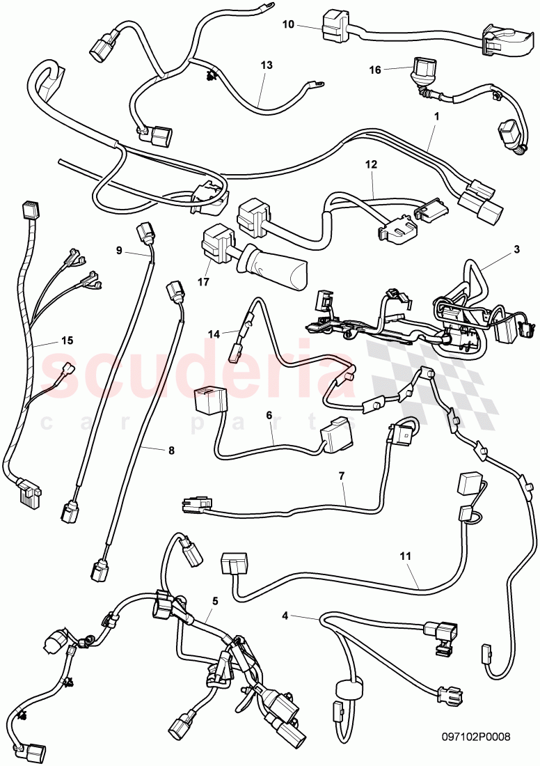 wiring harnesses, D - MJ 2010>> - MJ 2010 of Bentley Bentley Continental GTC (2006-2010)