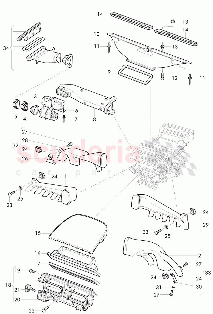 Heater and ventilation, System of Bentley Bentley Continental Flying Spur (2013+)