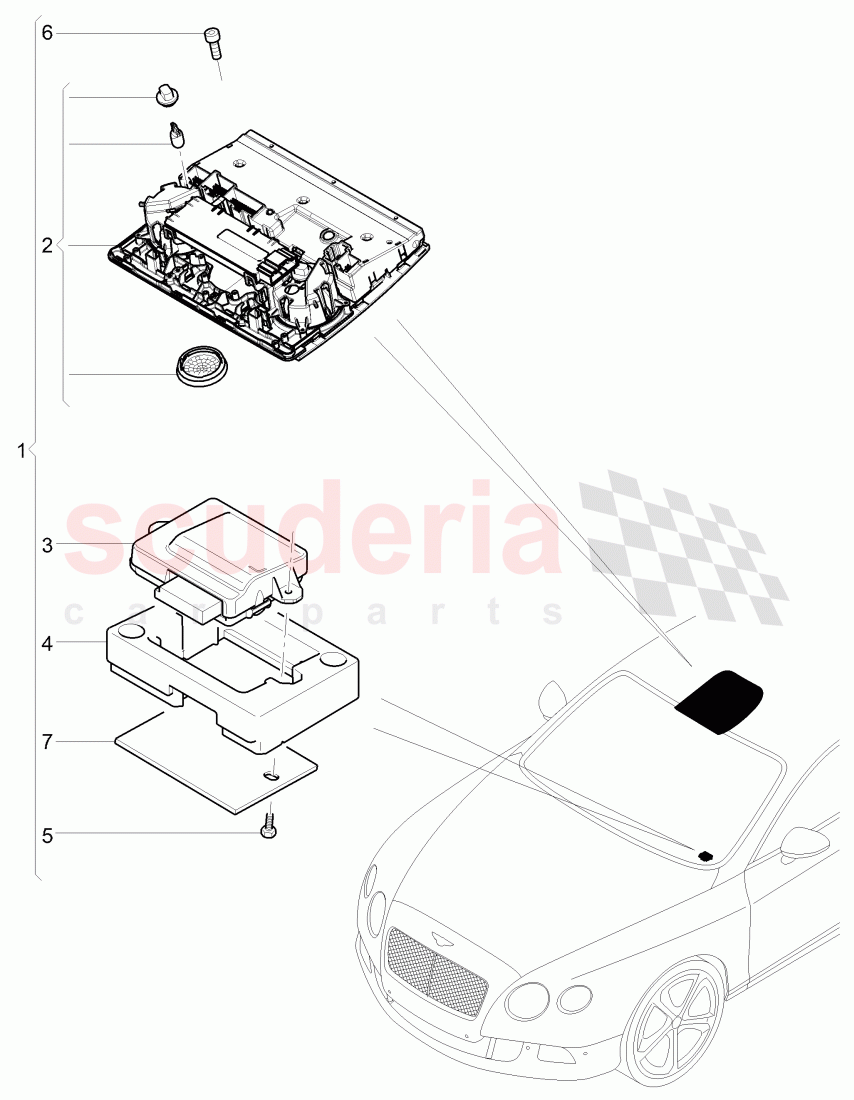 Original Accessories, Installation kit for garage door opener, D >> - MJ 2015 of Bentley Bentley Continental GTC (2011+)